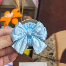 Coquette Satin Big Bow Magnetic Phone Grip Holder, Shiny Fabric Bow MagSafe Phone Socket, Rotatable Foldable Phone Stand For Girls - Multicolor - View 10