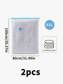 5pcs/4pcs/3pcs/1pc Vacuum Storage Bags, Space Saving For Clothes, Bedding, Pillows, Quilts, Ideal For Travel And Moving - Clear - View 24