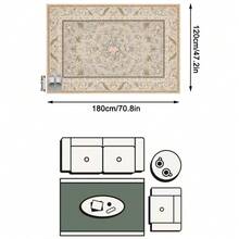 1 Buah Karpet Area Motif Bunga Vintage Bahan Kasmir Imitasi, Dapat Dicuci dengan Mesin, Gaya Pedesaan Eropa, Karpet Persegi Panjang Lembut, Dekorasi Rumah Ruang Tamu dan Kamar Tidur, Dapat Digunakan Sepanjang Musim, Dekorasi Rumah yang Estetis - MultiWarna - View 14