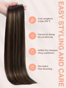DOORES Halo Human Hair Extensions Invisible Wire With Transparent Headband, Real Remy Hair Seamless Adjustable Size Removable Clips 12-22 Inch - S2/10 - View 5