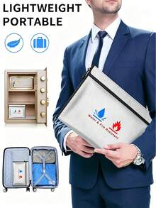 Tas Penyimpanan Dokumen Multi Ukuran, Cocok untuk Kertas A4, A5, Paspor, Uang Tunai, Sertifikat, Dokumen Hukum, dan Barang Berharga, Tas Penyimpanan Portabel untuk Rumah, Kantor, dan Perjalanan, Tas Penyimpanan Dokumen Berlapis Silikon Serat Kaca, Melindungi Dokumen Penting dari Kerusakan, Cocok untuk Penyimpanan Dokumen Properti di Rumah, Penyimpanan Kertas Ujian dan Sertifikat di Sekolah, Penyimpanan Dokumen Kontrak di Kantor - A - View 2