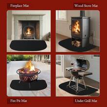 Flame Resistant Indoor Fireplace Mat, Outdoor Flame-Resistant Pad Fiberglass Rug For Hearth And Chiminea, Ember Protection Mat For Fireplace Stove - 45inchX24inch - View 5