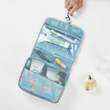 Portable Large Capacity Travel Hanging Toiletry Bag, Highly Attractive Makeup Bag, Waterproof And Moisture-Proof Storage Bag - Baby Blue - View 3