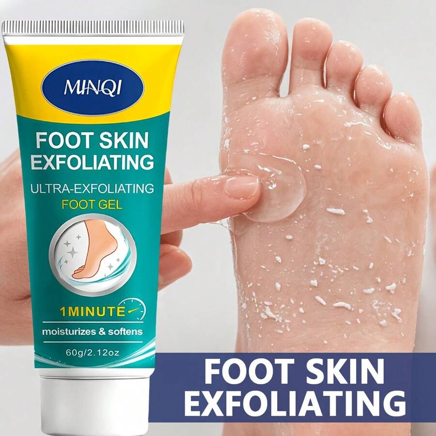 60g Body& Foot Skin Softening,Exfoliating Brightening Gel, Alcohol-Free Formula, Deep Cleansing,Smooths And Brightens,Gentle Exfoliation For Face, Hands, Feet And Body, Suitable For All Skin Types, Daily Skincare - 1 Pc - View 1