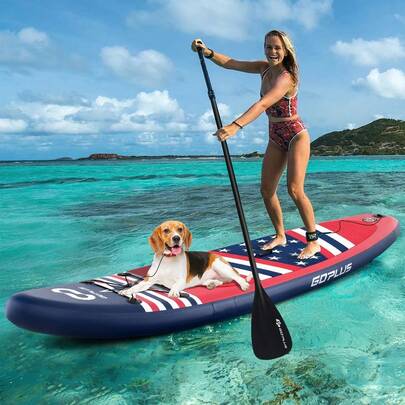 Inflatable Paddle Board With Removable Fin And Backpack-B