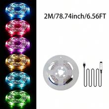 RGB LED Mood Light Strip, USB Plug And Play, 3-Key Control, Self-Adhesive & Cuttable, Multi-Color Dynamic Modes, Decor Light For TV, Cabinet, Gaming Setup, Wall Decor - 3Key RGB - View 11