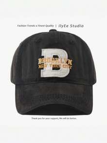 2026 Autumn/Winter New Vintage Washed Distressed Baseball Cap, Brooklyn New York Letter Patch Dad Hat, Unisex Adjustable Streetwear Cap - BROO Baseball Cap - View 14