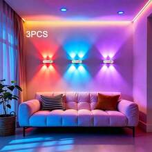 1PC/2PCS/3PCS Double Pupil Cat Eye RGB Color-Changing Mood Wall Light, Smart Sensor Activation, No-Drill Magnetic Mounting, Suitable For Home Decoration/Atmosphere Creation, Ideal Holiday Gift Choice - RGB - View 17