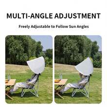 Outdoor Beach Chair Sun Shade, Sun And Wind Protection, Outdoor Sun Protection Equipment, Can Be Clipped To Various Chairs And Sofas, Convenient Equipment For Camping, Picnic And Hiking - Multicolor - View 5