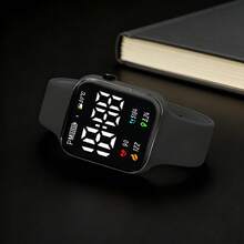 3Pcs Boys & Girls LED Digital Electronic Watch Set, Perfect For Students To Wear To School, Luminous Digital Display, Convenient Time Reading, Soft Silicone Strap, Comfortable To Wear (Gift Box Not Included) - Multicolor - View 2