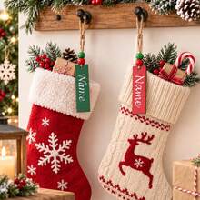Label Kaos Kaki Natal Manik-Manik Merah Hijau Kustom, Dekorasi Pohon Natal Gaya Rumah Pertanian, Ornamen Natal Nama yang Dipersonalisasi, Label Kaos Kaki Perapian yang Disesuaikan, Dekorasi Pesta Liburan dengan Nama yang Dapat Disesuaikan, Hadiah Meriah untuk Keluarga dan Teman, Dekorasi Kaos Kaki Natal - MultiWarna - View 6