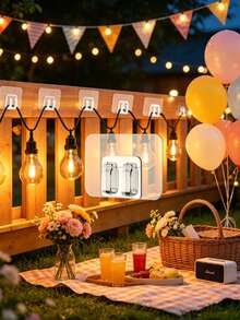 10/30pcs Outdoor String Light Clips And Cable Organizers, Drill-Free Double Hook Design, Suitable For Garden, Patio And Balcony Wiring, Or For Christmas And Outdoor Space Decoration - Multicolor - View 11