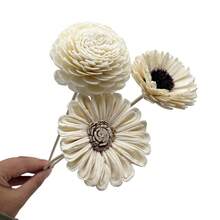 2.56 Inch Solar Wood Chrysanthemum Aromatherapy Flower, Decorative Flower, Floral Vase Home Decor - Sun-shaped Chrysanthemum Aroma Flower - View 1