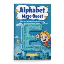 Alphabet & Shape Maze Activity Workbook For Kids, A-Z Letter Recognition, Shape Path Puzzles, Visual Tracking, Focus, Logic, Problem Solving, Brain Teaser Games, Screen-Free Early Learning For Home, Classroom & Travel - Maze Theme - View 8