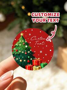1/30/90/160 buah Stiker Bulat Elemen Natal yang Dapat Disesuaikan, Berbagai Ukuran, Sempurna untuk Undangan, Amplop, Toples, Baki Pajangan, Kotak Penyimpanan, Hadiah Ideal untuk Orang Tua, Teman, Pasangan, Tamu, Cocok untuk Natal, Pesta, Ulang Tahun, Hari Jadi - Multiwarna 1 - View 3