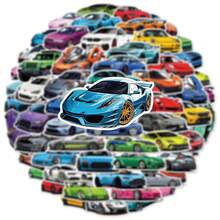 50pcs New Cool Sports Car Racing Graffiti Stickers For Helmet, Phone Case, Luggage, Skateboard, Tablet - 100 - View 4