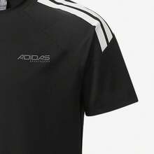 Kaos Lengan Pendek Kasual Katun Murni Adidas Musim Panas Terbaru, Atasan Bernapas - Hitam - View 5