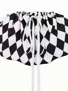 1 Set Black And White Clown Cosplay Outfit, Fake Collar, Cone Hat And Arm Warmers, Halloween Circus Ruffle Women's Party Stage Costume Accessories - A - View 8