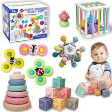Mainan Bayi Montessori 5-in-1 untuk Usia 6-6-12 Bulan, Hadiah Pembelajaran Bayi - MultiWarna - View 1