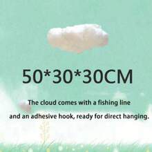 1pc Artificial Cloud Decor, Multiple Sizes Available, Suitable For Living Room, Bedroom And Ceiling Decoration, Can Be Used As Feature Wall, Wedding/Birthday/Display Decor, Home Decor, Room Decor And Wall Decor - White - View 17