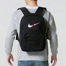 Nike Jordan 21L Minimalist Large Capacity Sports Casual Versatile Daily Outdoor Portable Backpack Medium Size Unisex Couple Style - Black - View 3