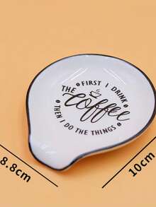 Ceramic Spoon Rest Restaurant Soup Spoon Holder Kitchen Storage Spoon Tray Creative Shaped Spoon Pad - White - View 8