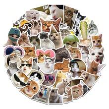 50 buah Stiker Doodle Kucing Lucu, Stiker Dekoratif DIY Kreatif Cocok untuk Gelas, Kulkas, Buku, Koper, Meja, Helm, Skateboard, Kamera, Gitar, Laptop - MultiWarna - View 6
