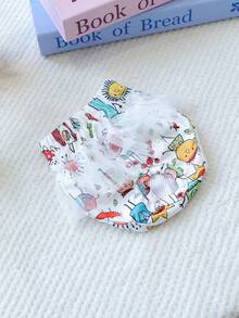 1pc Pet Clothes Dog Cat Apparel Happy Puppy Small Dog Puppy Outdoor Handsome Casual Fashion Cute Pet Clothes Dog Apparel Small Dog Comfortable Floral Diaper - Fairy Tale Kingdom - Multicolor - View 5
