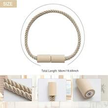 4pcs Magnetic Bohemian Style Curtain Hooks, Suitable For Curtain Rope, Curtain Tieback, Home Decor Window Treatment - Multicolor - View 3