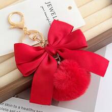 1pc Bowknot Keychain Pendant, Bag Charm, Cute Phone Charm, Women's Keychain Accessory - Multicolor - View 3