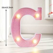 1pc 16cm Pink Luminous Letter Light, Home Decoration LED Letter Light, Indoor Room Wedding Proposal Birthday Party Decoration Letter Light Board - Pink Small Letters - View 24