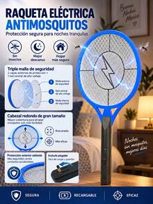 1 Piece Foldable Rechargeable Electric Fly Swatter, Fly Swatter, Racket With Rechargeable Battery, Random Color Delivery - US A Type Plug(110-127V) - View 2