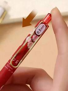 4pcs/Set Random Rose Flower Ballpoint Pens, Retractable Design, Multiple Patterns, Minimalist Printed Pens, Suitable For Weddings, Parties, Daily Use, Gifts, Perfect Valentine's Day Gift For Friends And Family - A - View 7
