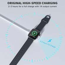 Fast Charging Watch Wireless Charger 3-In-1 Magnetic Wireless Charger Cable, Fast Charging Compatible With Apple Watch 9/8/7/6/5/4/3, 14/13/12/11 Pro Max, Portable Charging Pad Memorial Day Summer Kickoff - White - View 7