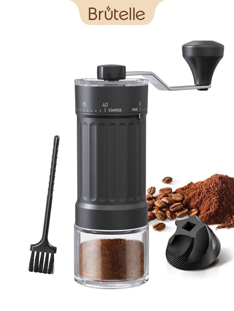 Brutelle Portable Manual Coffee Grinder, Quick Grinding, Adjustable Grind Size, Suitable For Cafes, Coffee Corners And Home - Hand Crank - View 1