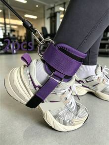 1 Pair Unisex Cable Training Ankle Straps, Adjustable Gym Cable Ankle Straps For Glute Kickbacks, Hip Training, Leg Extensions, Leg Curls, Hip Machine Training, Cable Machine Ankle Accessories - Multicolor - View 8