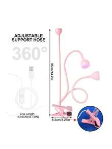 1pc UV LED Nail Lamp, Flexible Gooseneck USB Nail Light Therapy Lamp, Portable Mini Gel Polish Curing Light, Fast Drying Nail Partial Baking Lamp, Home Salon DIY Nail Tool - Multicolor - View 4