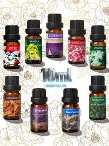 Minyak Esensial 10ml, Minyak Yoga, Minyak Nabati, Cocok untuk Pelembap Udara, Diffuser Aroma, Aroma Buah & Bunga seperti Melati, Lavender, Mawar, Bunga Jeruk, Menghilangkan Bau di Ruang Tamu dan Kamar Mandi, Kompatibel dengan Diffuser Aroma dan Pelembap Udara - Kotak putih 10ml - View 5