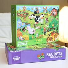 Mainan Puzzle Edukatif Explore Kids dengan Kartu Petunjuk yang Sesuai dan Kacamata Pemecah Teka-Teki Merah, Susun Puzzle untuk Membuka Pola Tersembunyi, Permainan Berburu Harta Karun Misterius 2-in-1, Temukan Rahasia Kecil, Kembangkan Keterampilan Observasi dan Konsentrasi, Cocok untuk Pendidikan Anak Usia Dini 3+ - MultiWarna - View 2