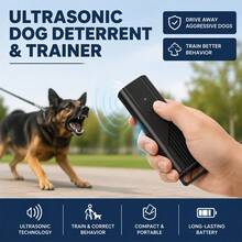 Mini Ultrasonic Dog Repeller, Handheld Anti-Barking Device With LED Light, Rechargeable Dog Bark Deterrent, Strong Ultrasonic Dog Training Tool, Portable Indoor/Outdoor Pet Training Accessory, Anti-Biting Dog Training Product - Multicolor - View 1