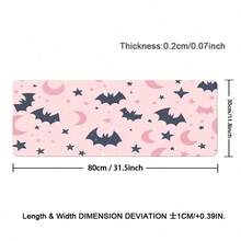 Pastel Pink Bat Moon Star PU Leather Large Mouse Pad, Waterproof Extended Desk Mat, Kawaii Aesthetic Table Protector, Halloween Desktop Decor Gift For Girls - View 15