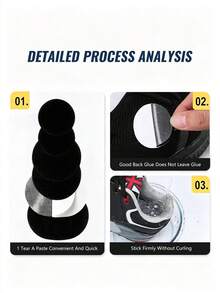 1pc/6pcs Self-Adhesive Shoe Repair Patch, Mesh Shoe Lining Repair Sticker, Sports Shoes Upper Repair Accessory - Black - View 5