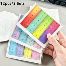 4/12pcs Creative Multi-Functional Ruler Magnetic Bookmark, Small Reward Gift Magnetic Stationery, Ideal For Reading, Drawing Measurement - Multicolor - View 8