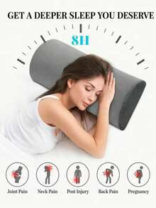 1 Pack Memory Foam Crescent-Shaped Leg Pillow, Adjustable Knee & Ankle Support Cushion, Side-Sleeping Wedge Leg Pillow, Provides Comfortable Support For Back, Hips And Legs, Suitable For Pregnancy Rest, Sofa Use, Office Nap, Travel, Perfect Gift For Moms, Nurses, Elderly, Athletes And Running Enthusiasts - Multicolor - View 5
