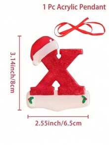 1pc Christmas Tree Decoration Letter Pendant 26 Letters Acrylic Pendant Xmas New Year Decor Ornament Home Holiday,Christmas Tree Ornaments For Ornament Personalized,Christmas - A - View 17