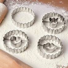 Poker Card Shaped Cookie Cutter, Stainless Steel Cookie Press Mold, Club Spade Diamond Heart Shaped Pastry Mold, Lips Love Flower Round Valentine's Cookie Cutter, Baking Cake Mold, Suitable For Making Cookies, Cakes, Bread And Clay Crafts, Kitchen Baking Accessories For Holiday Baking - View 10