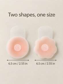 6/10pcs Reusable Silicone Nipple Covers, Invisible Breast Petals, Non-Slip Nipple Pads, Solid Color Bra Accessories, 100% Silicone Material, Hand Washable, Easy To Clean, Suitable For All Bust Sizes - Multicolor - View 6