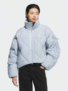 Adidas Originals 女款 BOW COM DOWN 加厚羽絨短外套 KC2612 - 藍色 - 查看 2