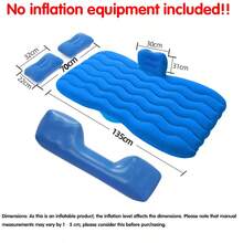 1pc Car Inflatable Bed, Wave Pattern Inflatable Mattress, Car Accessories, Back Seat Sleeping Pad, SUV/Sedan Universal Inflatable Bed, Portable Travel Camping Sleeping Pad - Perfect Gift For Drivers (This Product Does Not Include Air Pump, Only Includes One Inflatable Bed!) - Air Mattress*1 (pump Not Included) - View 11