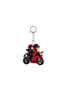 2d Flat Mini Motorcycle, Cute Couple Motorcycle Keychain, Birthday Gift, Valentine's Day, Birthday - Multicolor - View 11